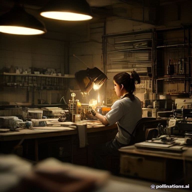 Técnico de Empase trabajando en una máquina de bordar